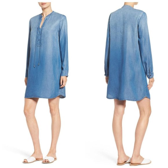 Anthropologie Dresses & Skirts - ANTHRO SPLENDID Chambray Lace Up Dress
